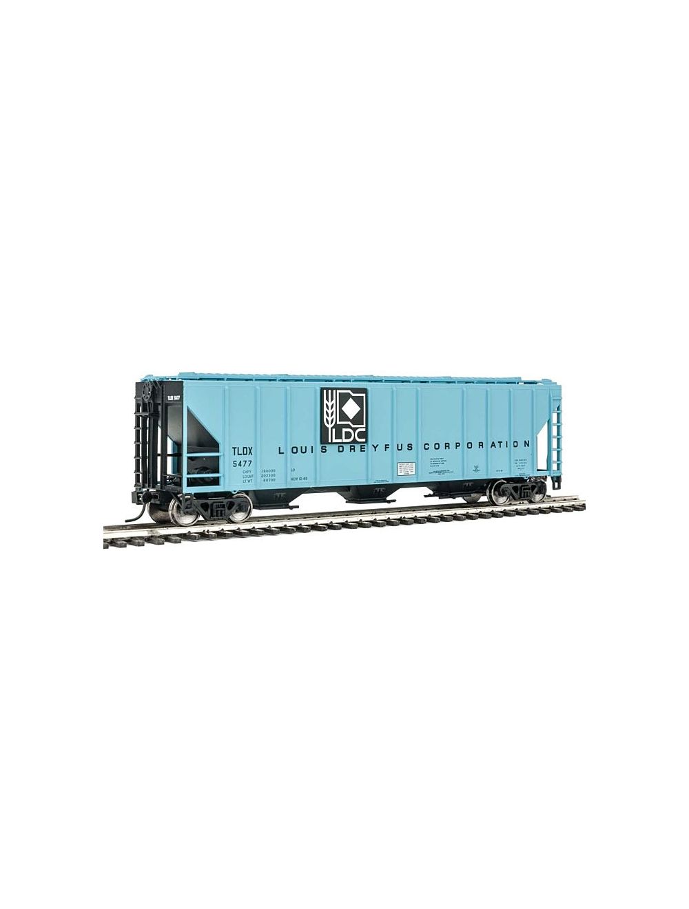 HO Walthers 910-7278 54' PS 4427 CD Covered Hopper Louis Dreyfus Corp 5477 